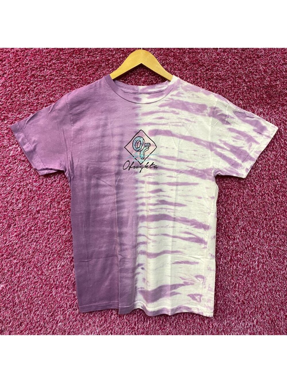 Odd Future Purple Embroidered Tie dye Tshirt size Medium